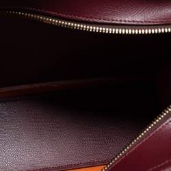 Pre Owned Aigner Burgundy Leather Carol Tote