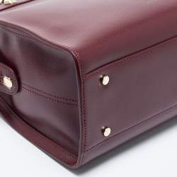 Pre Owned Aigner Burgundy Leather Carol Tote