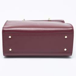 Pre Owned Aigner Burgundy Leather Carol Tote