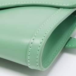 Pre Owned Aigner Sage Green Leather Fiorentina Belt Bag