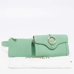 Pre Owned Aigner Sage Green Leather Fiorentina Belt Bag