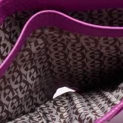 Pre Owned Aigner Pink Textured Leather Genoveva Shoulder Bag w/ Wallet