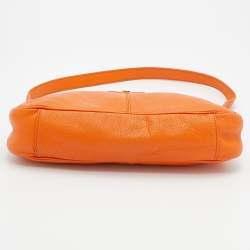 Pre Owned حقيبة كتف إيغنر جلد برتقالية