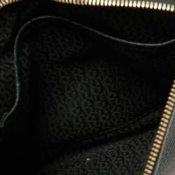 Pre Owned Aigner Black Leather Flap Crossbody Bag