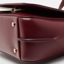 Pre Owned Aigner Burgundy Leather Lexi Top Handle Bag