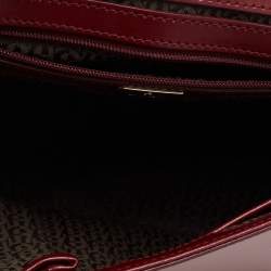 Pre Owned Aigner Burgundy Leather Lexi Top Handle Bag