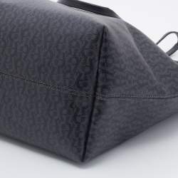 Pre Owned Aigner Black Signature Coated Canvas and Leather Tote