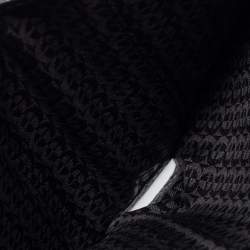 Pre Owned Aigner Black Leather Diadora French Wallet