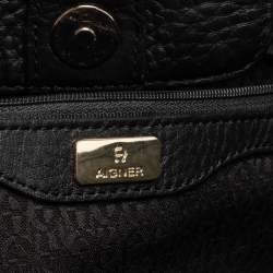 Aigner Black Signature Coated Canvas And Leather Tote
