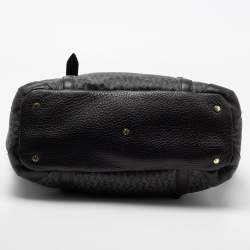Aigner Black Signature Coated Canvas And Leather Tote
