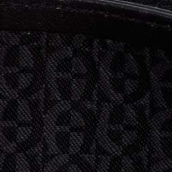Aigner Red Embossed Leather Compact Wallet