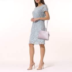 Aigner Lavender Grained Leather Cybill Tote