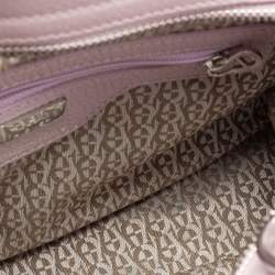 Aigner Lavender Grained Leather Cybill Tote