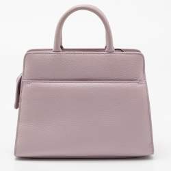 Aigner Lavender Grained Leather Cybill Tote