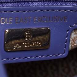 Pre Owned Aigner Purple Croc Embossed Leather Cavallina Tote