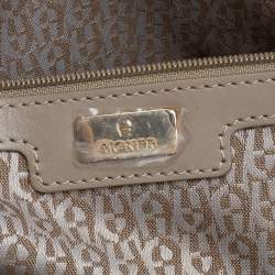 Pre Owned Aigner Beige Python Embossed Leather Cavallina Tote