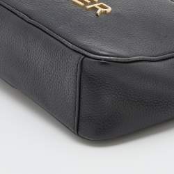 Pre Owned Aigner Black Leather Bombe A Camera Crossbody Bag