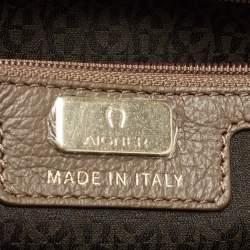 Pre Owned Aigner Brown Leather Flap Shoulder Bag