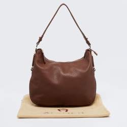 Pre Owned Aigner Brown Leather Hobo
