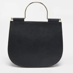 Pre Owned Aigner Black Leather Diane Shoulder Bag