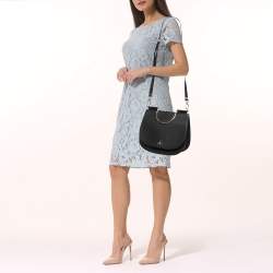 Pre Owned Aigner Black Leather Diane Shoulder Bag