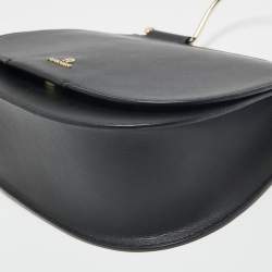 Pre Owned Aigner Black Leather Diane Shoulder Bag