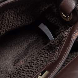 Pre Owned Aigner Brown Signature Coated Canvas Genoveva Top Handle Bag