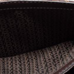 Pre Owned Aigner Brown Signature Coated Canvas Genoveva Top Handle Bag