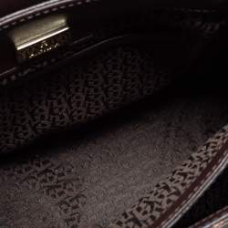 Pre Owned Aigner Brown Signature Coated Canvas Genoveva Top Handle Bag