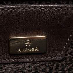 Pre Owned Aigner Brown Signature Coated Canvas Genoveva Top Handle Bag
