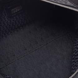 Pre Owned Aigner Black Signature Canvas And Leather Shoulder Bag
