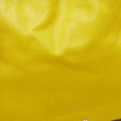 Pre Owned Aigner Yellow Leather Tassel Shoulder Bag