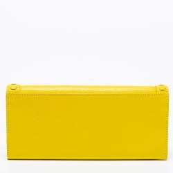 Pre Owned Aigner Yellow Leather Continental Wallet