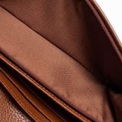 Aigner Purple/Brown Nylon and Leather Flap Continental Wallet