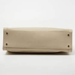 Pre Owned Aigner Beige Leather Cavallina Tote