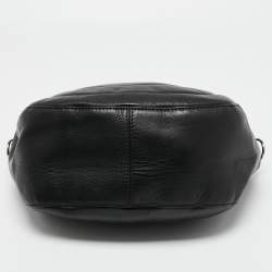 Pre Owned Aigner Black Quilted Leather Chain Satchel