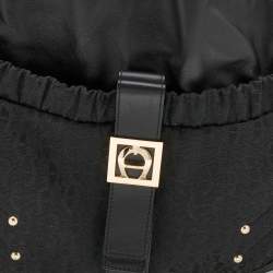 Pre Owned Aigner Black Canvas and Leather Hobo