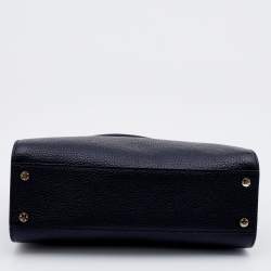 Pre Owned Aigner Black Leather Ivy Satchel