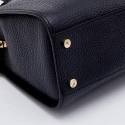 Pre Owned Aigner Black Leather Ivy Satchel