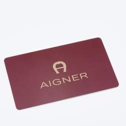 Pre Owned Aigner Black Leather Ivy Satchel