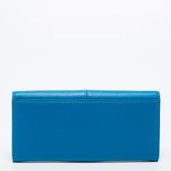 Aigner Blue Leather Bow Wallet