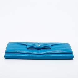 Aigner Blue Leather Bow Wallet