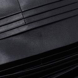 Pre Owned Aigner Black/Beige Monogram Coated Canvas and Leather Continental Wallet