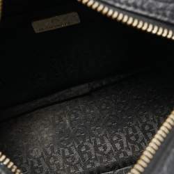 Pre Owned Aigner Black Leather Bombe A Camera Crossbody Bag