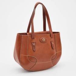 Aigner Tan Leather Hobo
