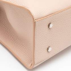 Pre Owned Aigner Pink Grained Leather Cybill Tote