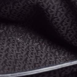 Pre Owned Aigner Black Leather Flap Crossbody Bag