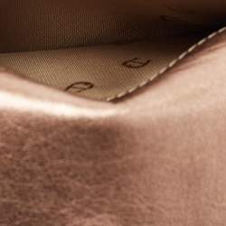 Aigner Metallic Leather Flap Compact Wallet
