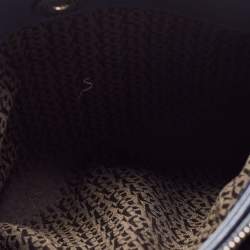 Pre Owned Aigner Blue Leather Zip Satchel