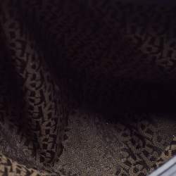 Pre Owned Aigner Blue Leather Zip Satchel